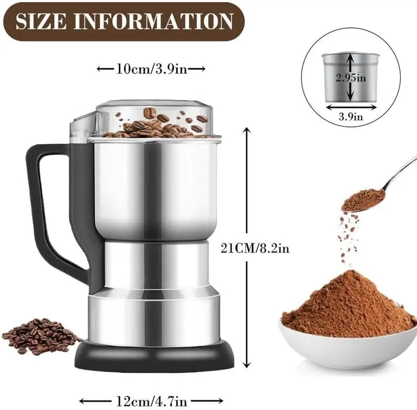 Multi-Functional Electric Grinder, High-Power Coffee Grinder, Multi-Functional Food-Grade Fast Electric Coffee and Grain Grinder, Gift-Grade Espresso Machine, Suitable for Fresh Brewing, Perfect for Coffee and Whole Grain Lovers. #Summervibes