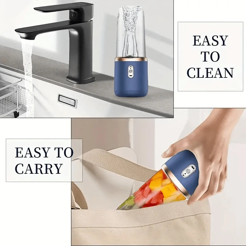 6 Blades Portable Fruit Juice Blenders Summer Personal Electric Mini Bottle Home USB Juicer Cup Machine for Kitchen