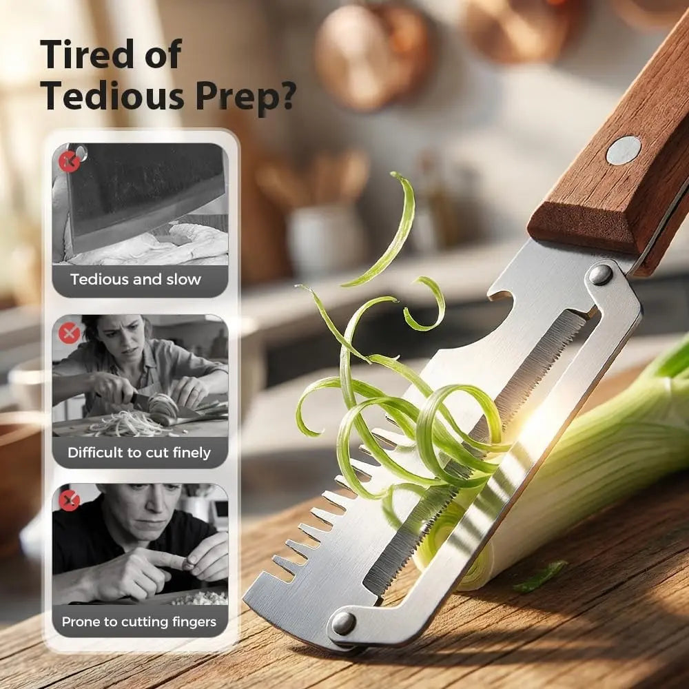 Multi-Functional Kitchen Utensils Vegetable Peeler, 2026 New Stainless Steel Chef Peeler Tool, Wooden Handle Papaya Slicer, Ideal for Home Kitchen Peel