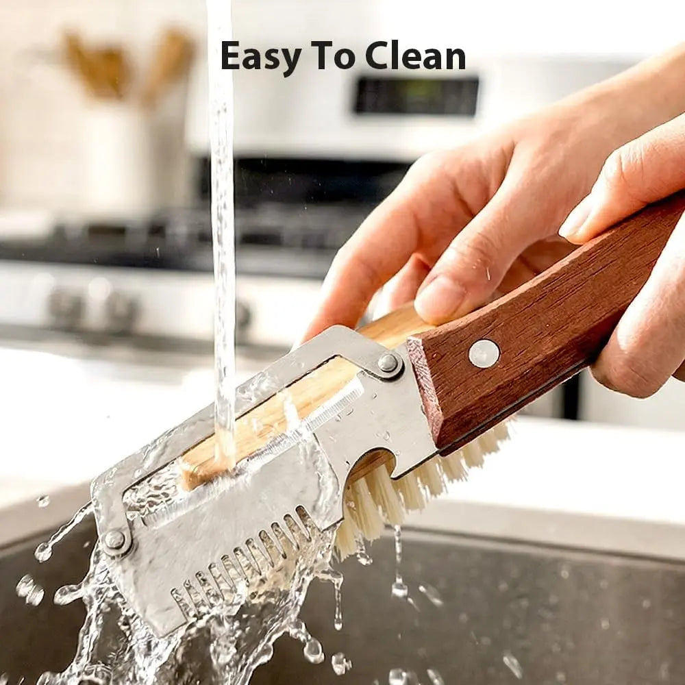 Multi-Functional Kitchen Utensils Vegetable Peeler, 2026 New Stainless Steel Chef Peeler Tool, Wooden Handle Papaya Slicer, Ideal for Home Kitchen Peel