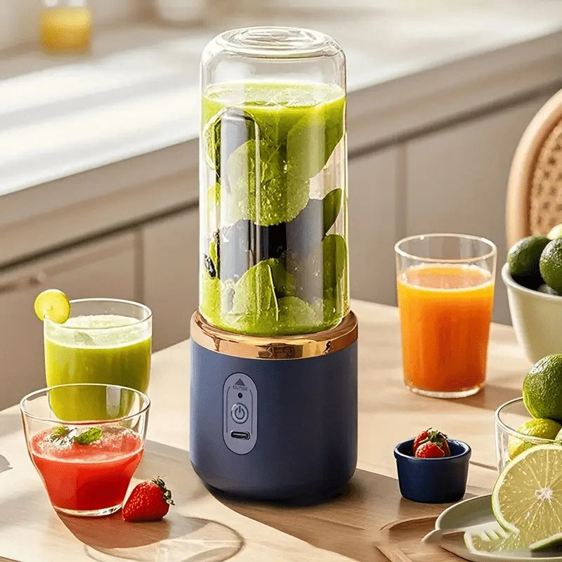 6 Blades Portable Fruit Juice Blenders Summer Personal Electric Mini Bottle Home USB Juicer Cup Machine for Kitchen