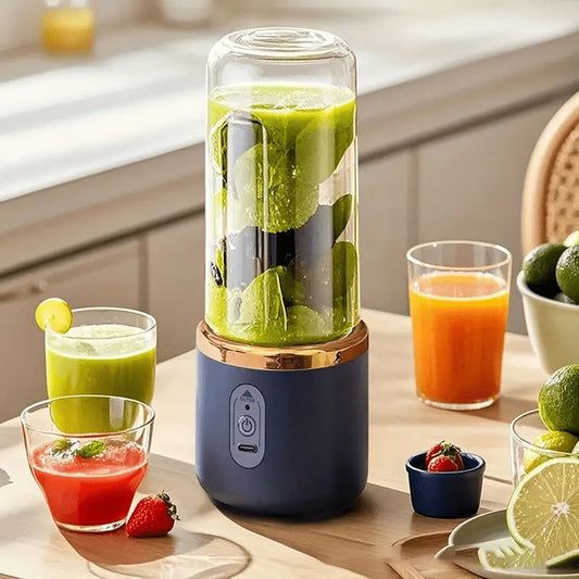 6 Blades Portable Fruit Juice Blenders Summer Personal Electric Mini Bottle Home USB Juicer Cup Machine for Kitchen