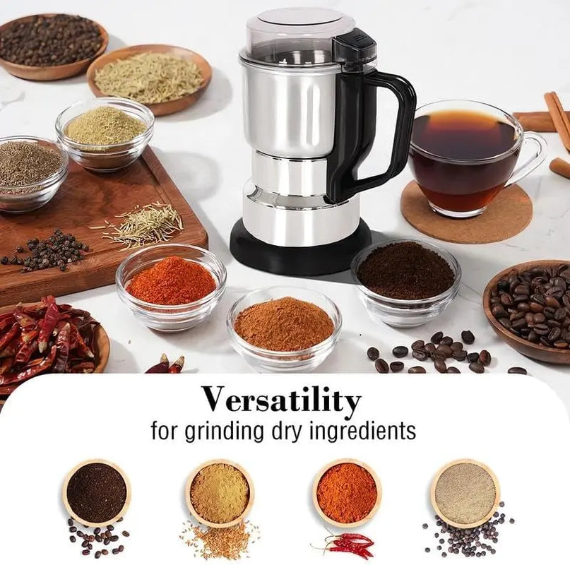Multi-Functional Electric Grinder, High-Power Coffee Grinder, Multi-Functional Food-Grade Fast Electric Coffee and Grain Grinder, Gift-Grade Espresso Machine, Suitable for Fresh Brewing, Perfect for Coffee and Whole Grain Lovers. #Summervibes